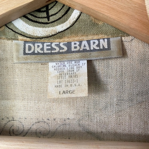 Dress Barn Abstract Design Linen Womans Blazer Size Large - Picture 13 of 17
